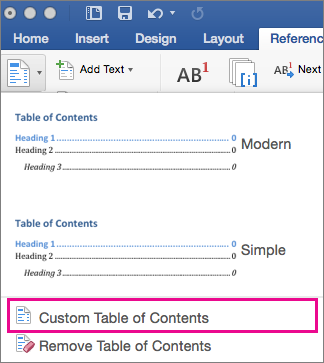 change default font for table of figures in word mac